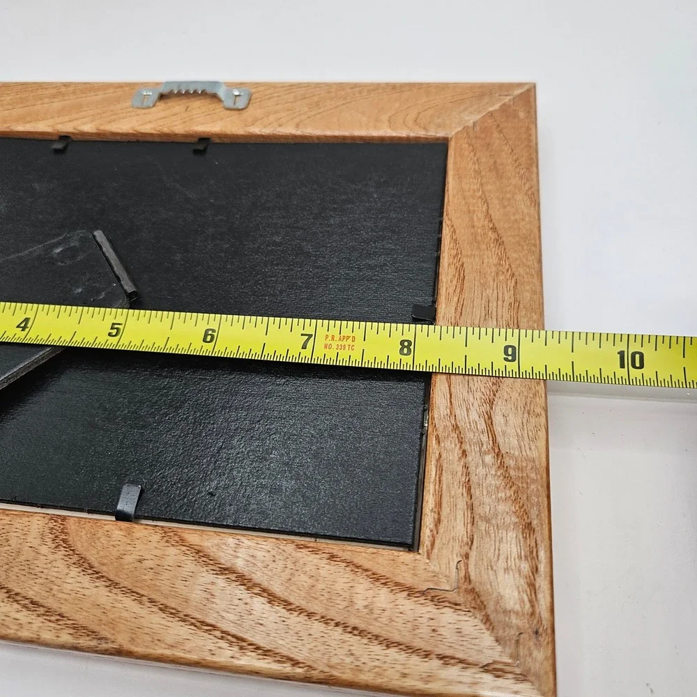 Solid Oak Wood Picture Frame 4x6 Matted Tabletop Wall Mount Natural Grain